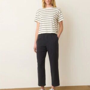 Marine Layer Elle Relaxed Cropped Pant size S in Phantom